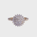 Lucy - Vintage 0.35ct Diamant Cluster Ring 9k goud, Objet Dore