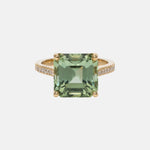 Groene Toermalijn & Diamant Alliance Ring 14 karaat goud, Objet Dore