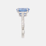 Cornflower Blue Ceylon Saffier Alliance Ring 18k goud, Objet Dore