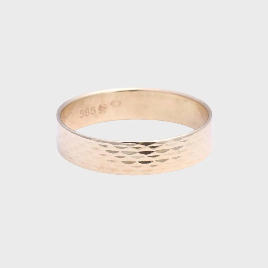 Poppy - Vintage 14k Gedecoreerde Band ring, Objet Dore