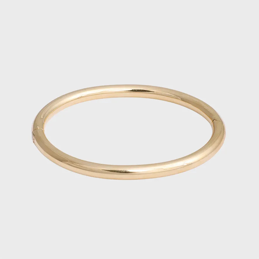 Classic Bangle Armband Rond 14 karaat goud, Objet Dore