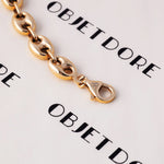 Coffee Bean Chain Armband 14 karaat goud, Objet Dore