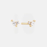 Zeitloser Diamant-Huggie 14 Karat Gold