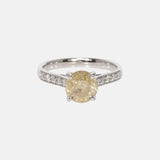 Geel Briljant Geslepen Diamanten Pave Ring 14 karaat goud, Objet Dore