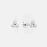 Triple Bubble Stud Piercing 14 karaat Witgoud