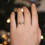 Julie - Vintage Australische Opaal Flower Ring 9k Geelgoud, Objet Dore