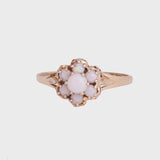 Julie - Vintage Australische Opaal Flower Ring 9k Geelgoud
