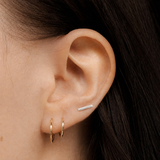Solid Bar Stud Piercing 14k Witgoud