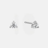 Classic Stud Piercing Diamant 14k Witgoud
