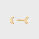 Crescent Moon Stud Piercing 14k goud