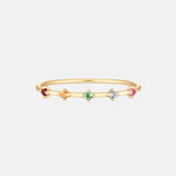 Multicolor Regenboog Ring 14k goud, Objet Dore