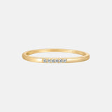 Modern Diamant Pavé Alliance ring 14k goud, Objet Dore