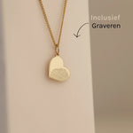 Fingerprint Heart Token 14 karaat goud, Objet Dore