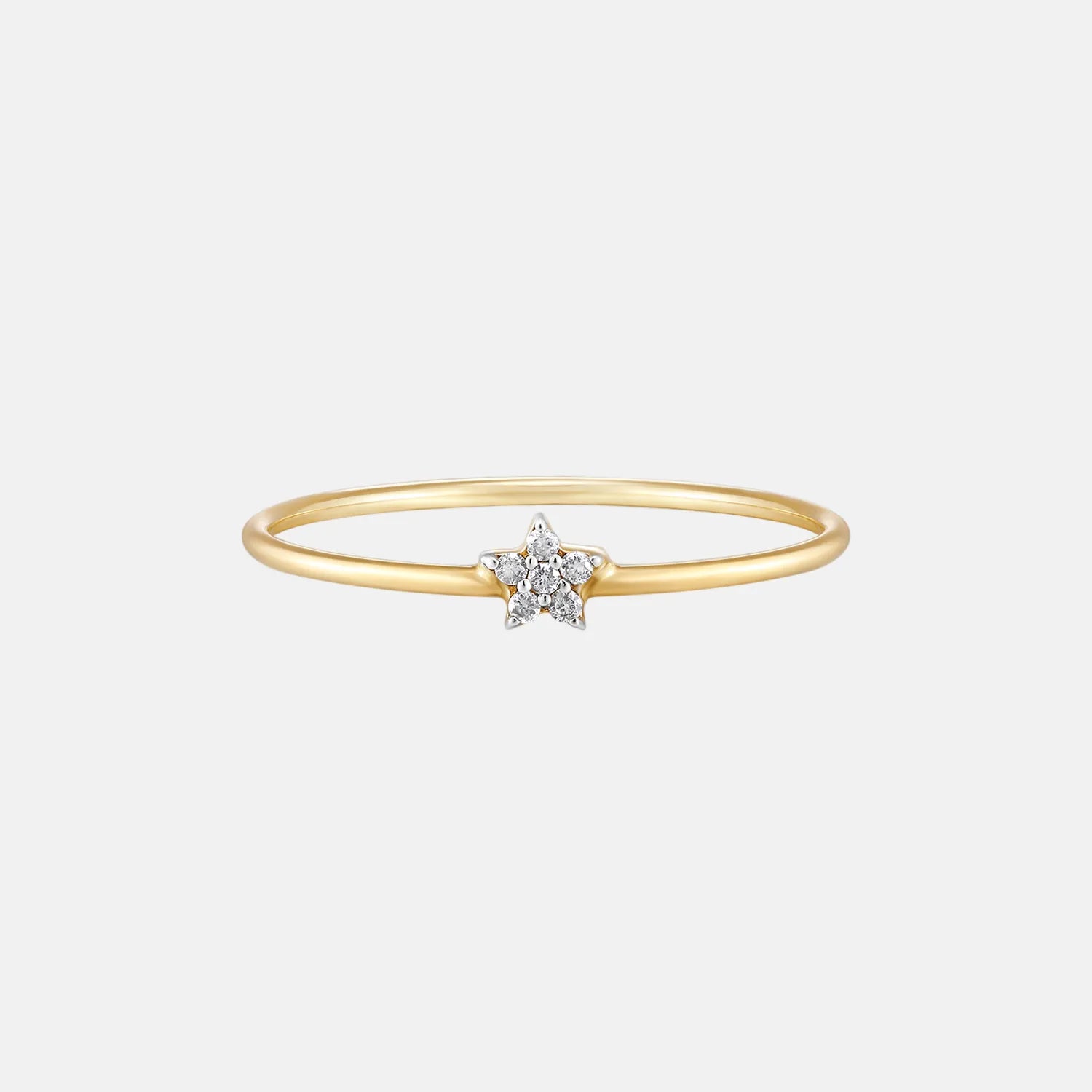 Starry Diamant Cluster Ring 14k goud, Objet Dore