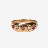 Millie – Vintage 18k Robijn & Diamant Gypsy band ring, Objet Dore