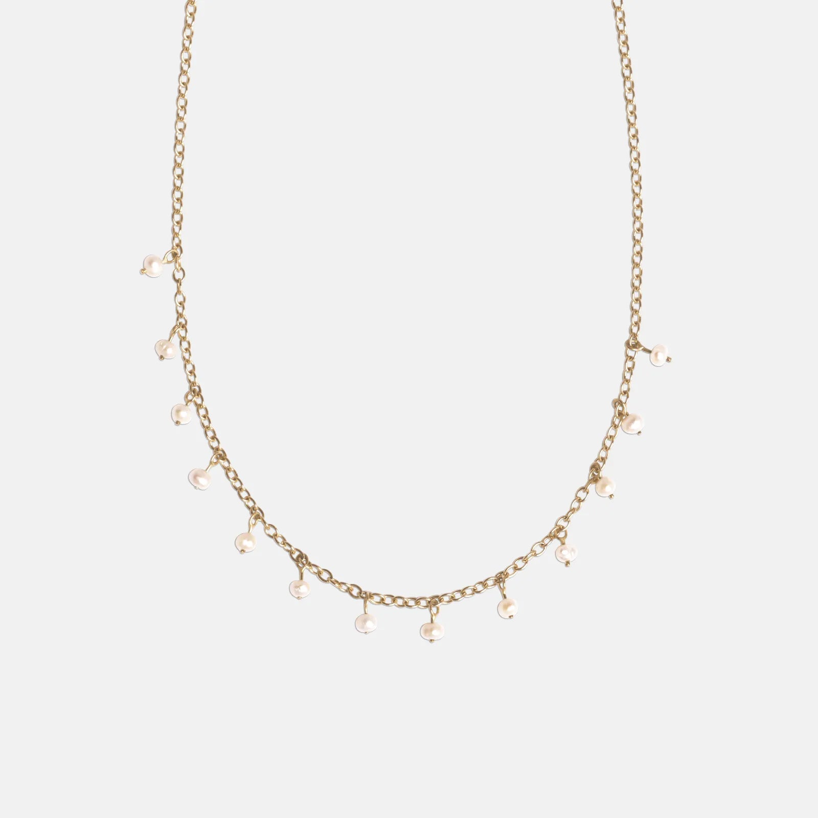 Anchor Schakel Ketting Parel 14k geelgoud, Objet Dore