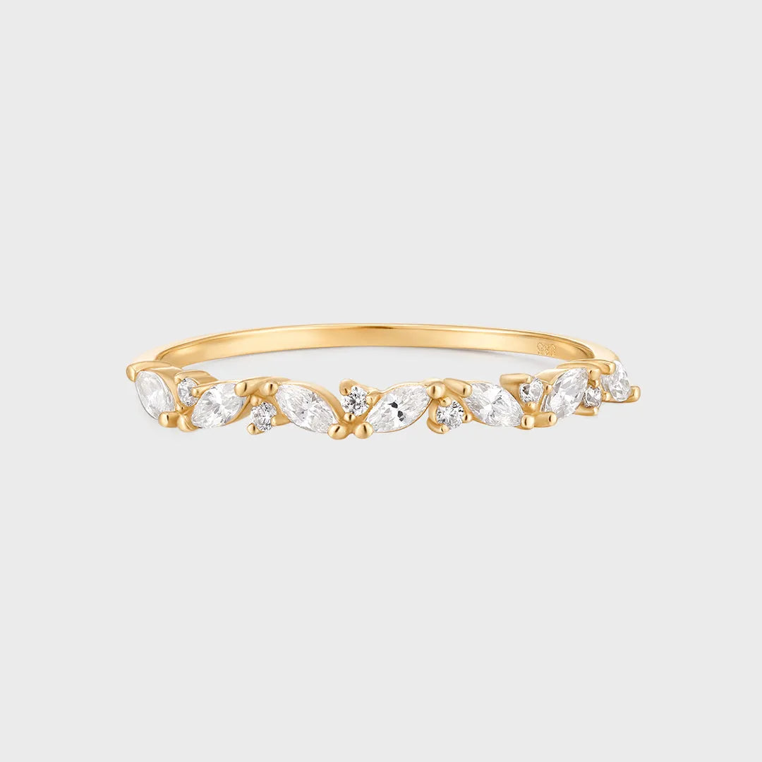 Royal Markies Diamant Alliance Pavé Ring 14k goud, Objet Dore