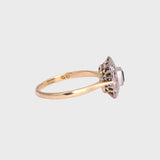 Shannon - Vintage Smaragd & Diamant Cluster Ring 18k Geelgoud, Objet Dore