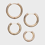 Solid Click Hoops 14k geelgoud, Objet Dore