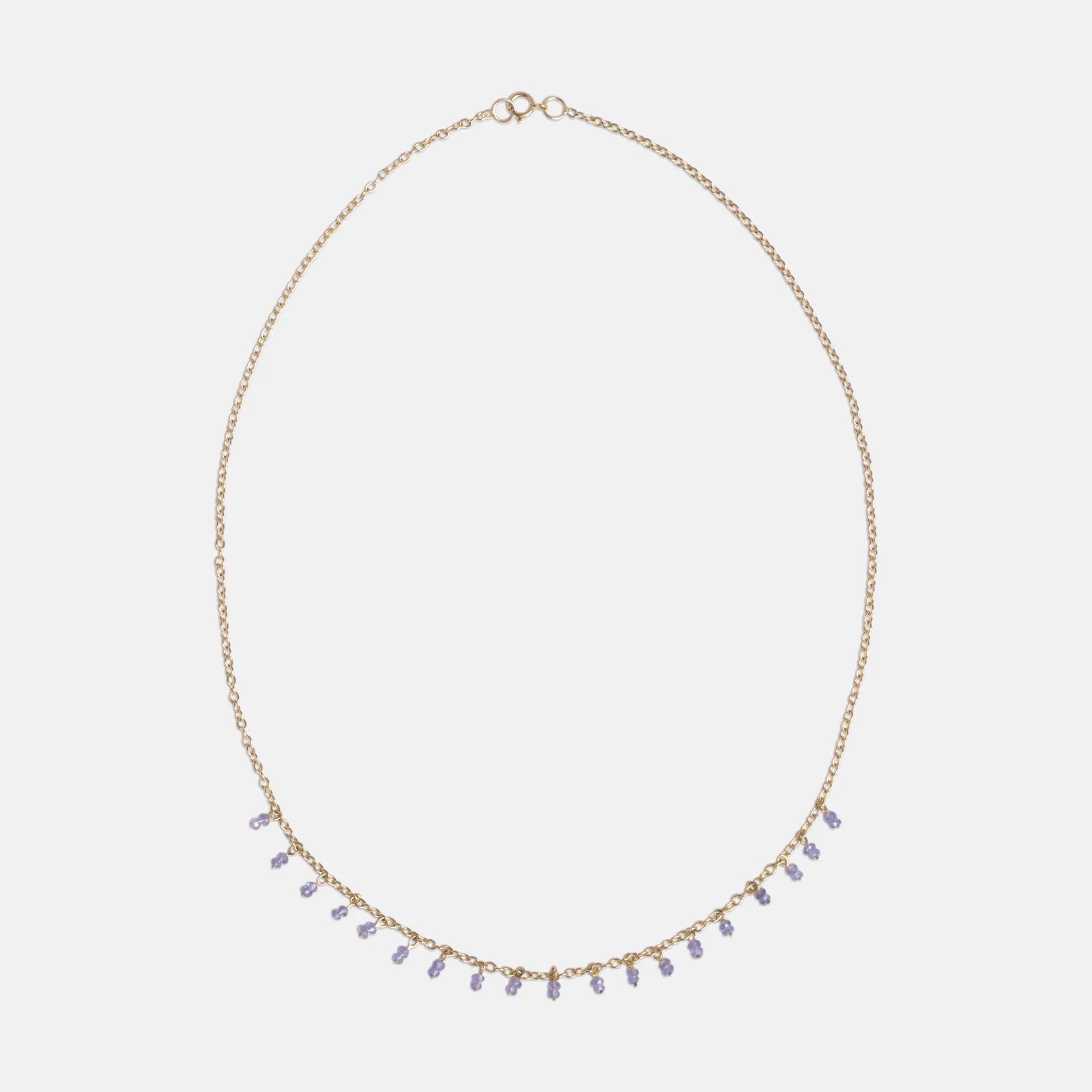 Anchor Schakel ketting Tanzaniet 14k geelgoud, Objet Dore