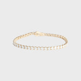 Bespoke 8.27 ct Diamanten Tennisarmband 14k Geelgoud