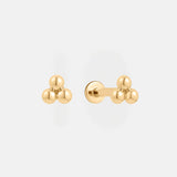 Triple Bubble Stud Piercing 14 karaat goud