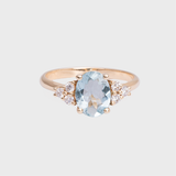 Megan Ring | Aquamarijn & Diamant