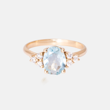 Megan Ring | Aquamarijn & Diamant