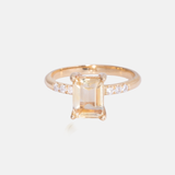 Sierra Square Ring | Citrien & Diamant