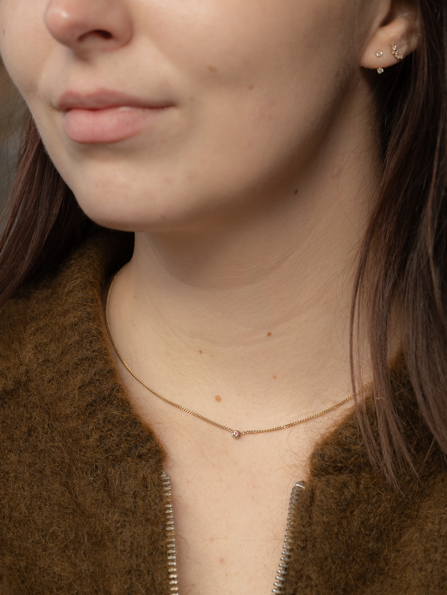 CUSTOMIZED BUBBLE CHAIN - RED SAPPHIRE