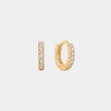 Round Diamant Huggie 14k Goud