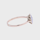Kate - Vintage Edwardiaanse Bloem Diamant Cluster Ring 18k goud & platina