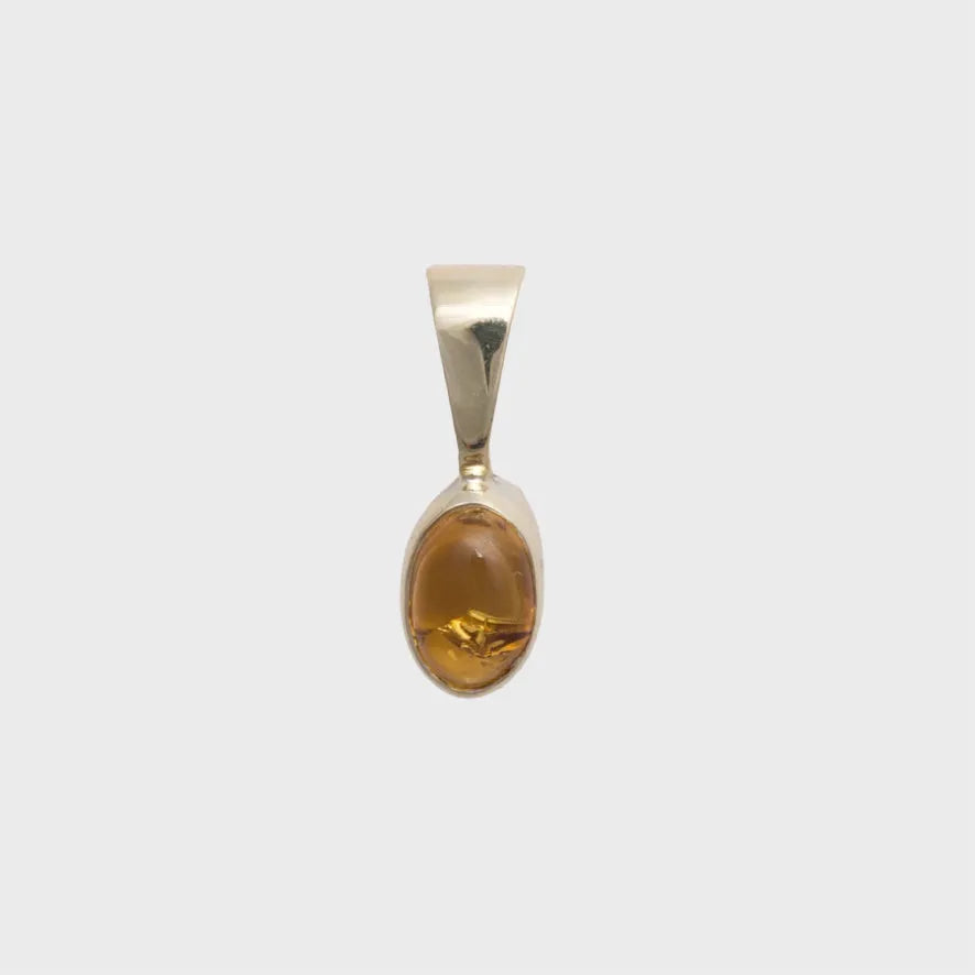 Cabochon Gele Toermalijn Hanger 14k goud