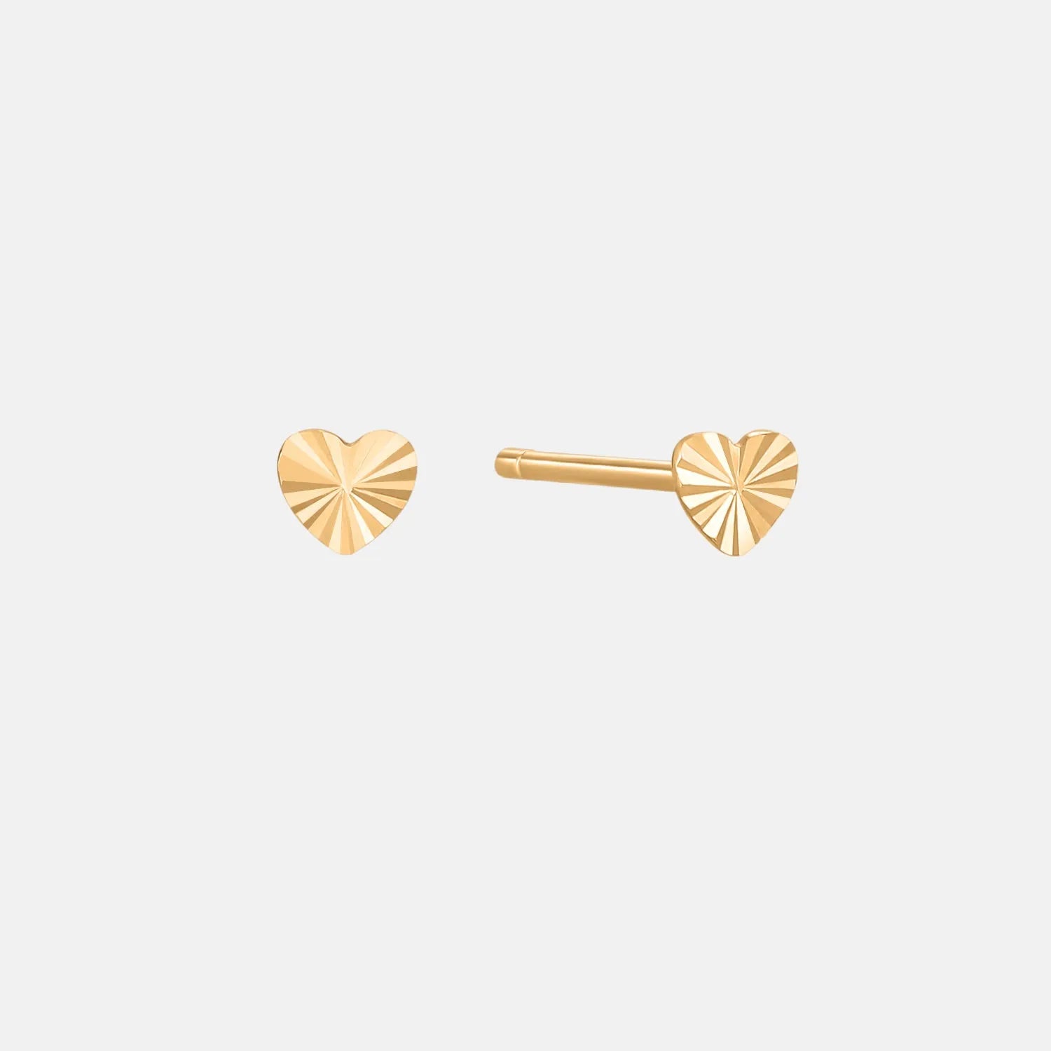 Hart Stud Earpin 14 karaat goud, Objet Dore