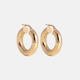 Bold Hollow Hoop 15 mm 14 karaat goud, Objet Dore