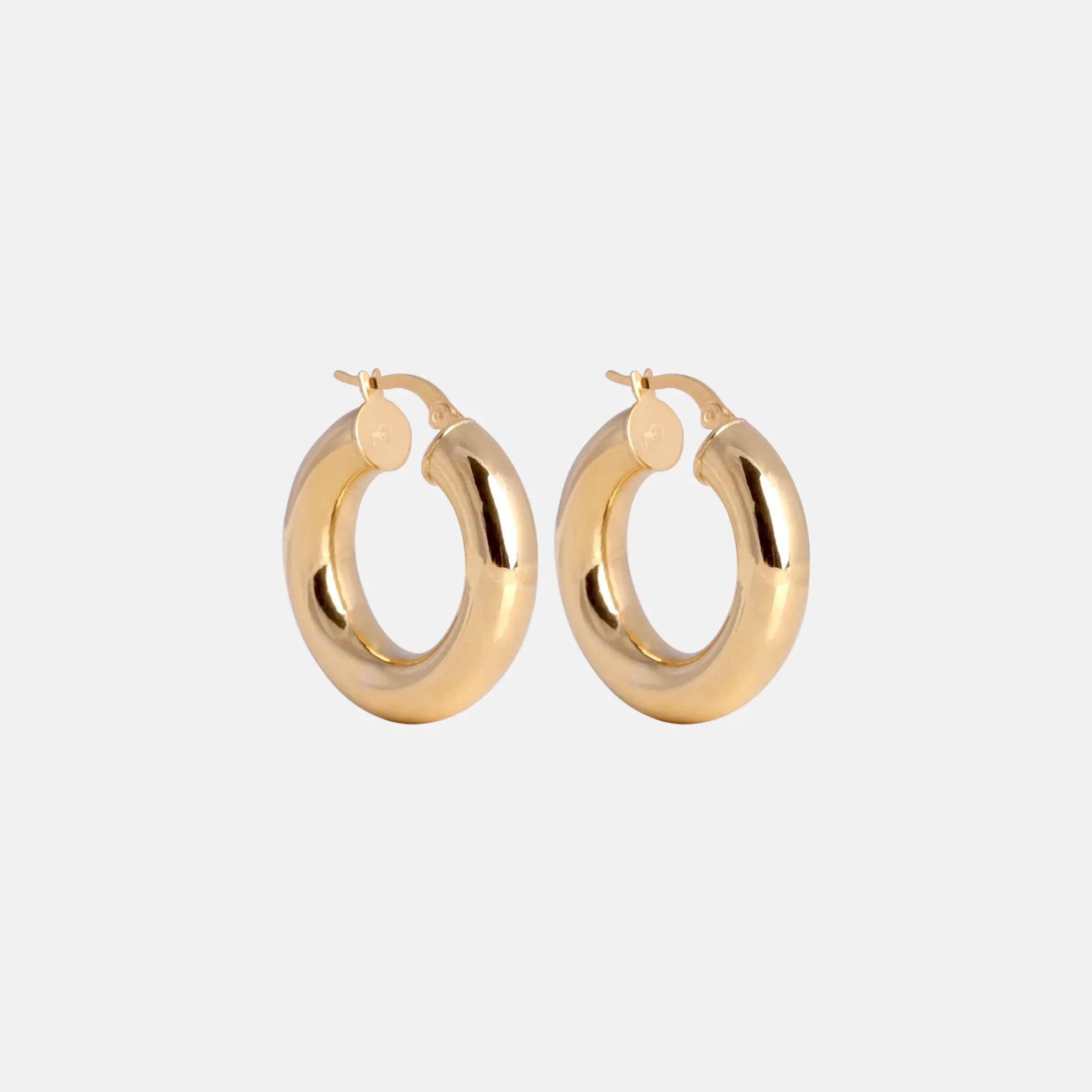 Bold Hollow Hoops 10 mm 14 karaat goud, Objet Dore