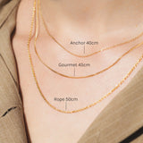 Anchor Chain Ketting 14 karaat goud, Objet Dore