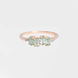 Mint - Vintage Mint Smaragd & Diamant Ring 10k