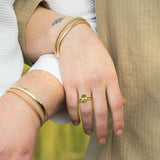 peridot solitair ring in 18 karaat goud