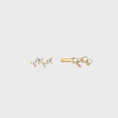 Petite Wild Diamant Stud Piercing 14k goud, Objet Dore, Piercings