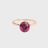 Lina - Classic Solitair Ring Rhodoliet