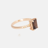 Sierra Square Ring | Rookkwarts & Multicolor Diamant