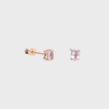 Vintage Roze Spinel Oorbellen 9k