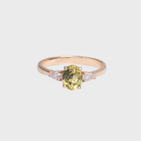 Lola Ring | Groene Saffier & Diamant