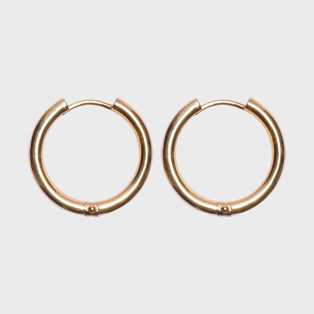 Solid Click Hoops 14k geelgoud, Objet Dore