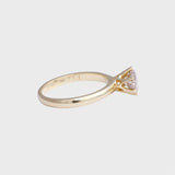 1ct Licht Bruine Diamant Solitair Ring 14k Goud