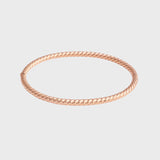 Twisted Bangle Armband 3,5mm 14k rosé goud
