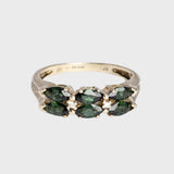 Josephine - Vintage Toermalijn & Diamant Ring 9k