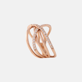 Fantasy Gevlochten Diamant ring 18k rosé goud