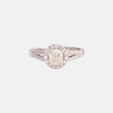 1ct Diamant Ring & Diamanten Halo Ring 14 karaat goud